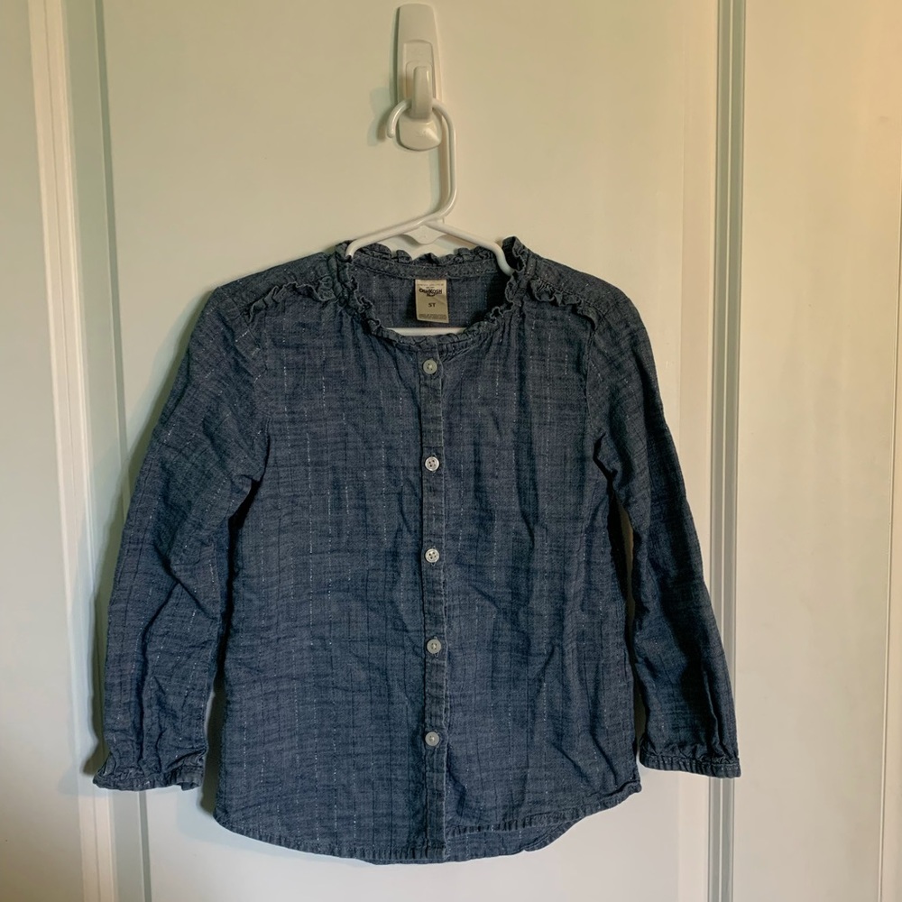 OshKosh Denim Shirt with Silver Stripes